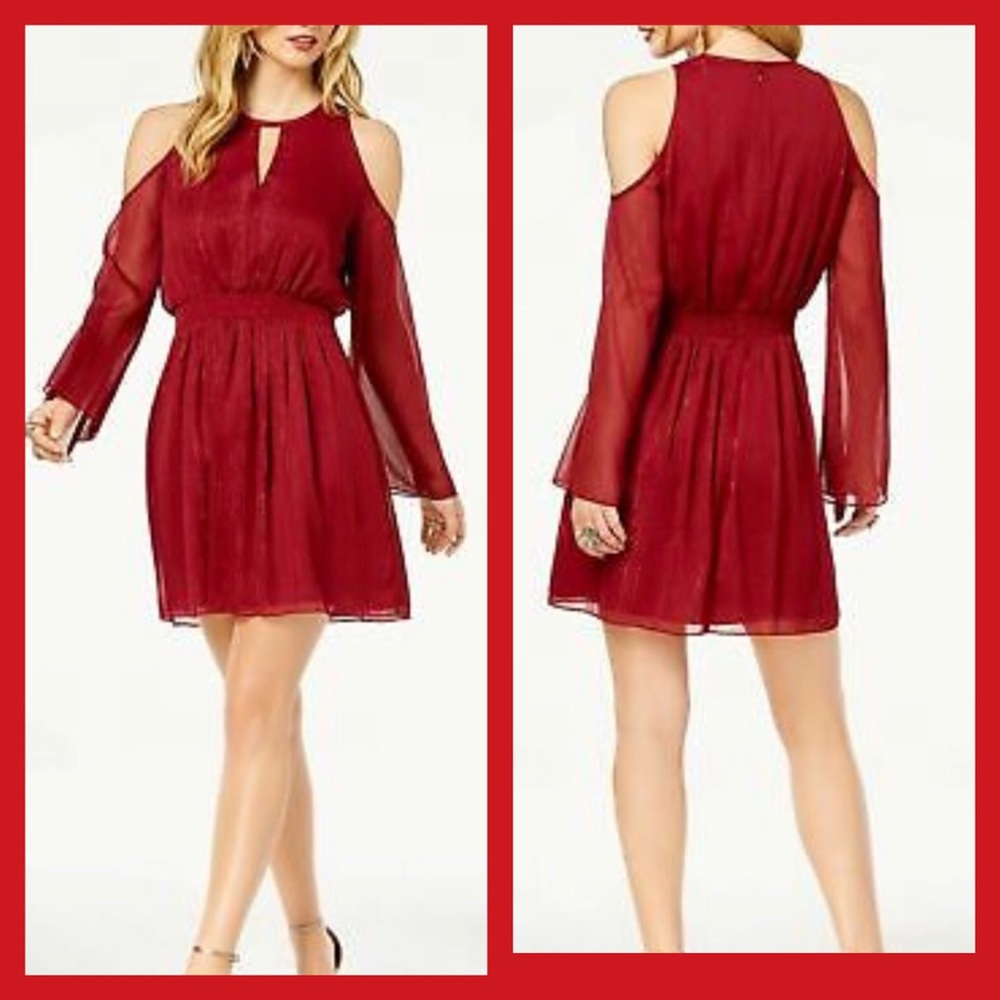 Rachel Zoe Bell sleeves, cold shoulder dress🌺🌺